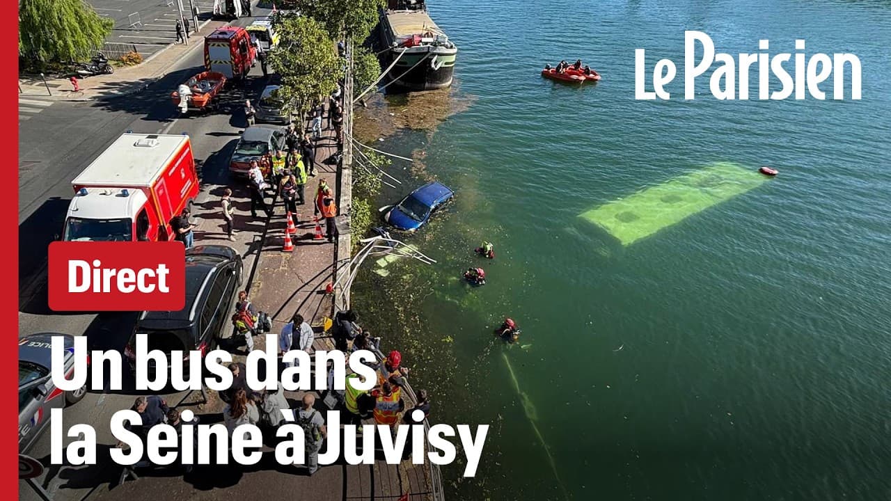 Erreur fatale: Un bus plonge dans la Seine à Juvisy