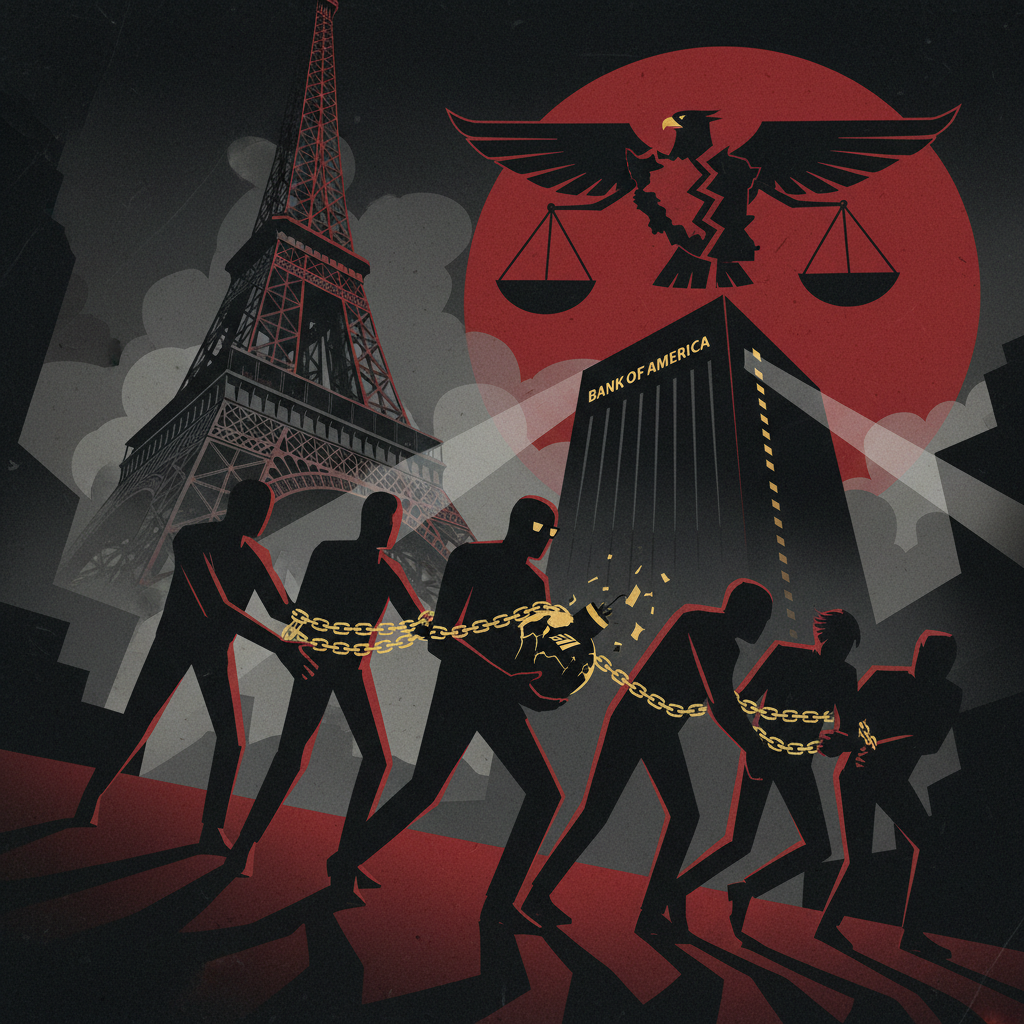 Illustration: Attentat contre la Bank of America à Paris : Cinq interpellés dans un complot déjoué