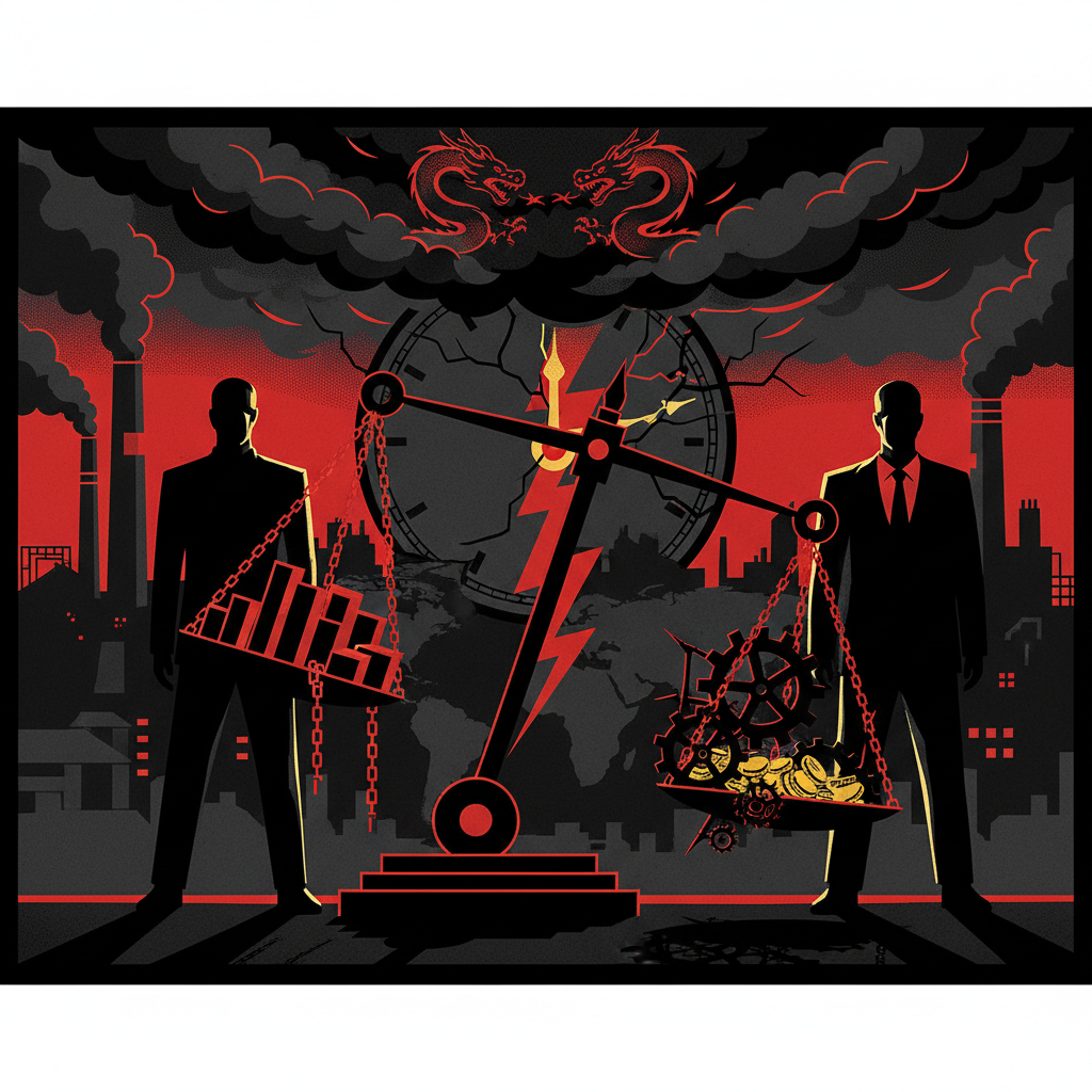 Illustration: Chine contre USA : la guerre commerciale bascule dans le rouge