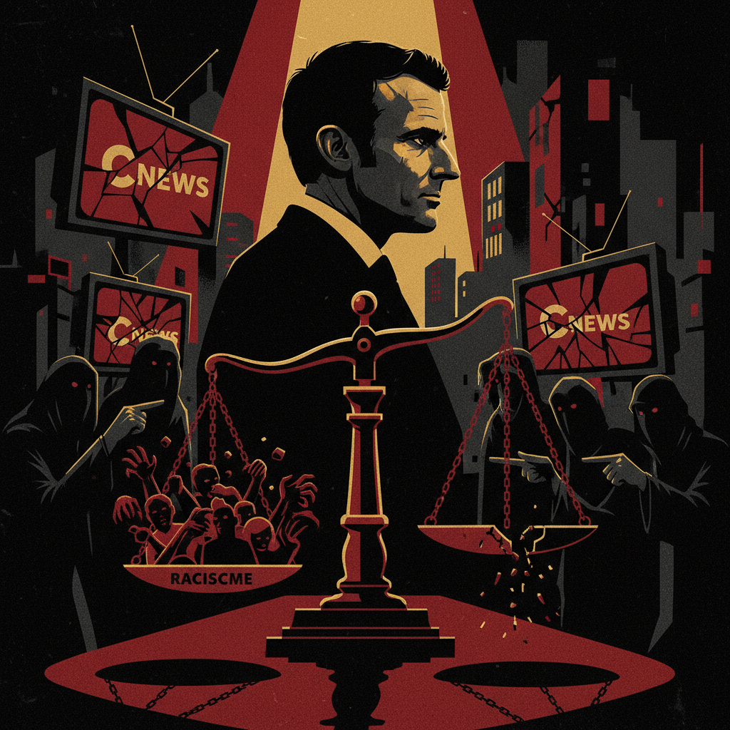 Illustration: Macron contre CNews : le racisme au cœur du pouvoir