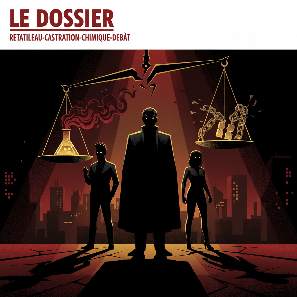 Illustration: Castration chimique : Retailleau et Caroline Darian relancent le serpent de mer
