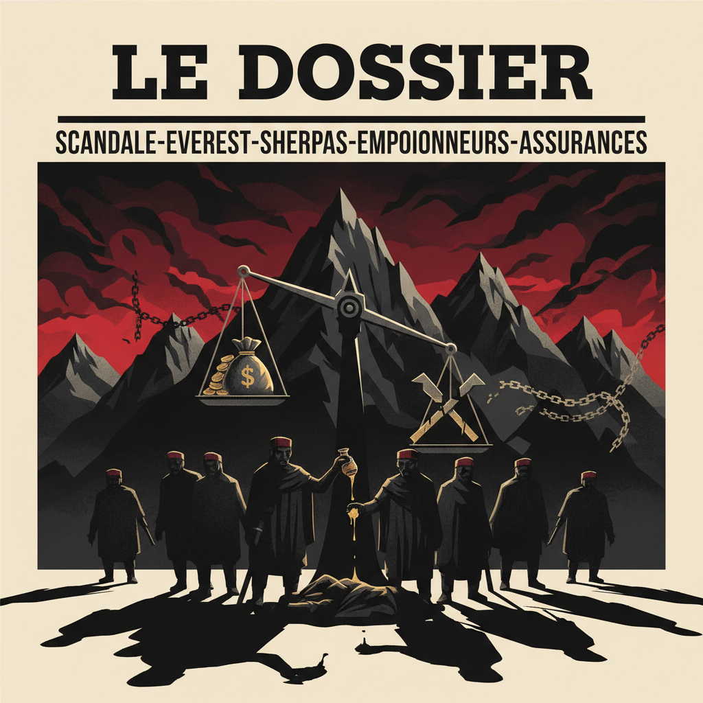 Illustration: SCANDALE À L'EVEREST : DES SHERPAS EMPOISONNEURS POUR L'ARGENT DES ASSURANCES